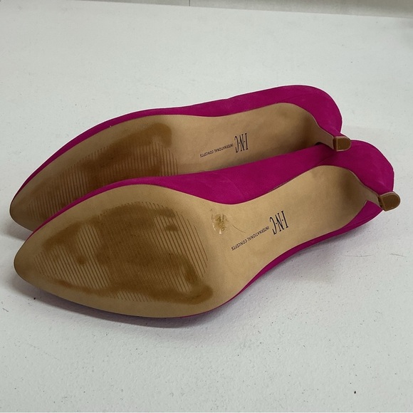 INC International Concepts Fuchsia Pink Suede Pointed Toe Heels – Size 9.5M - Picture 2 of 8